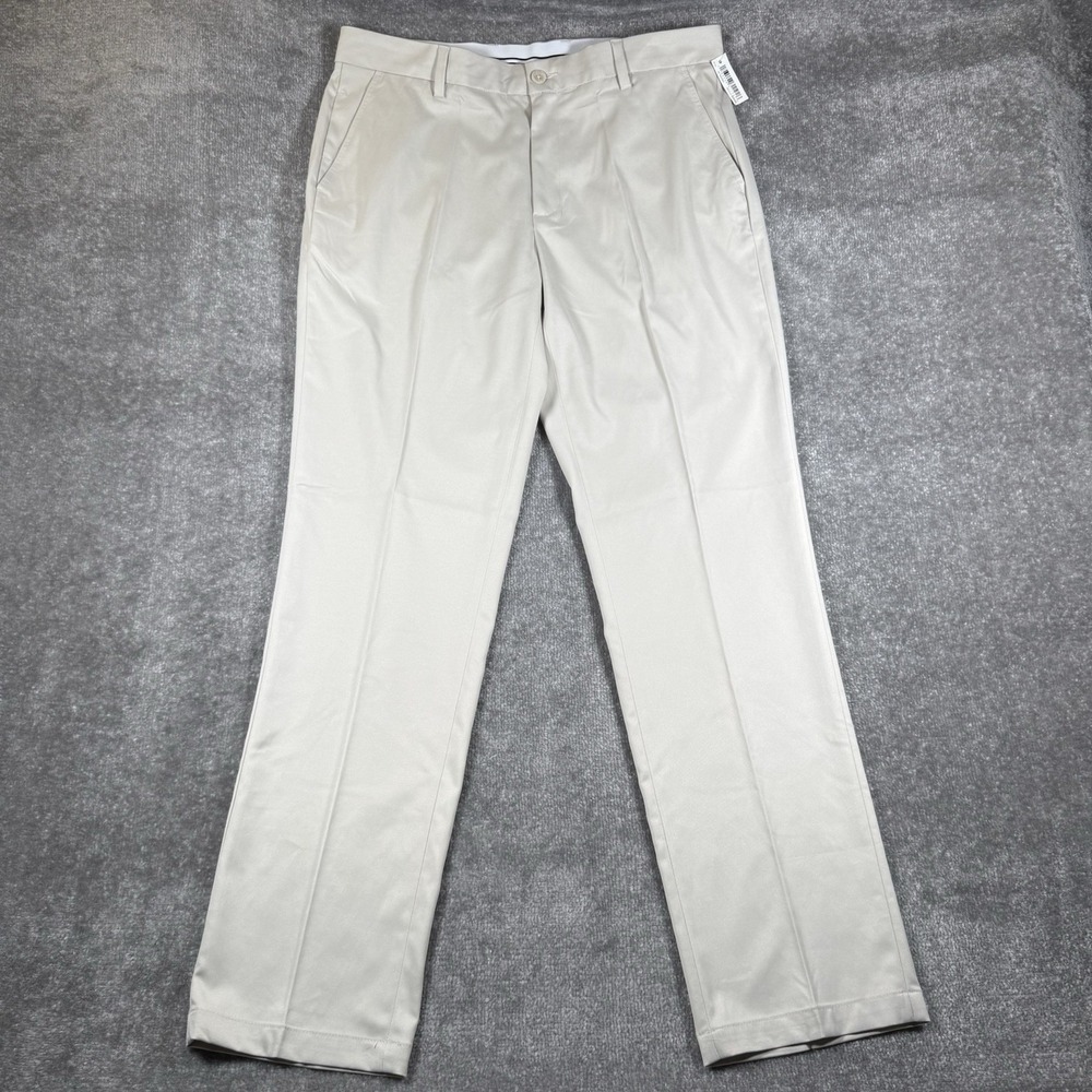 Amazon Essentials Pants Men's 36x34‎ Beige Straight Fit Stretch Golf